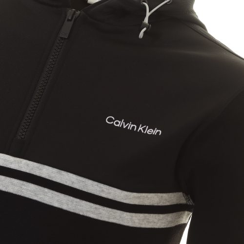 Calvin Klein Golf Addington Hooded Half Zip CKMA23820 Black Marl 3