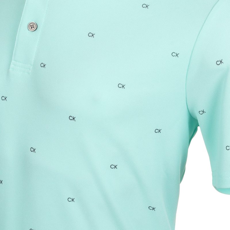 Calvin Klein Golf CK Monogram Shirt CKMS24882 Aqua 3