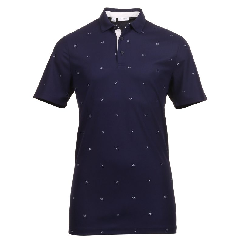 Calvin Klein Golf CK Monogram Shirt CKMS24882 E.Blue 1