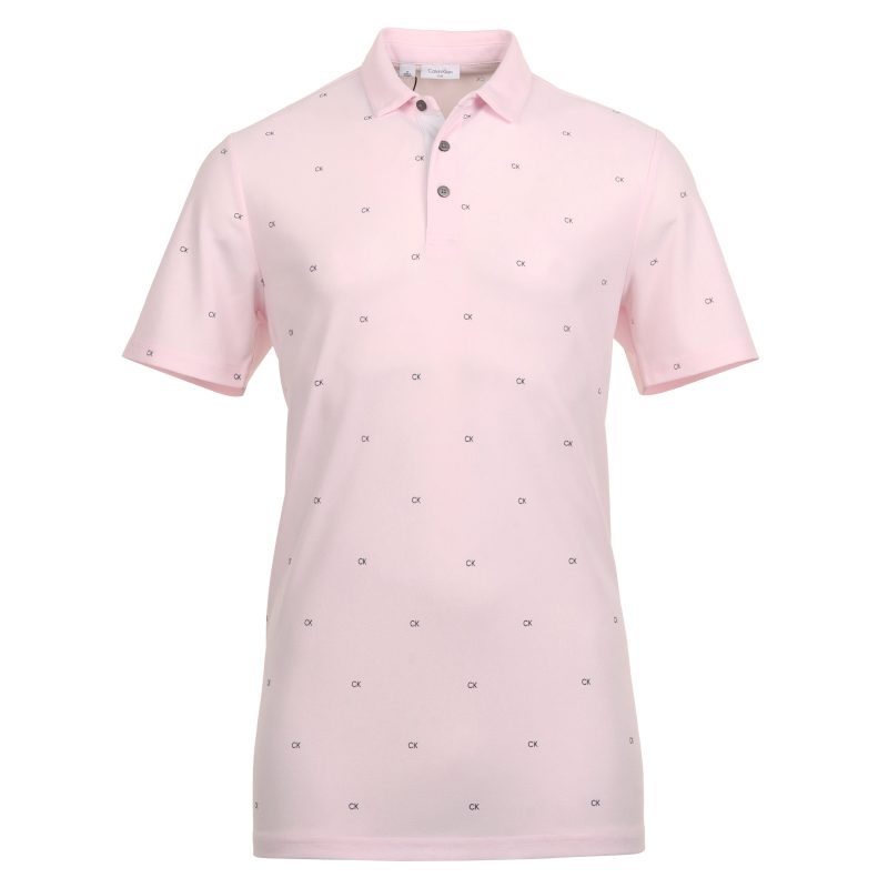 Calvin Klein Golf CK Monogram Shirt CKMS24882 Pink 1