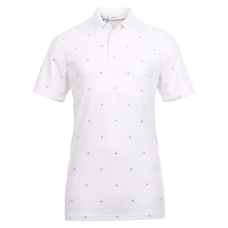 Calvin Klein Golf CK Monogram Shirt CKMS24882 White 1