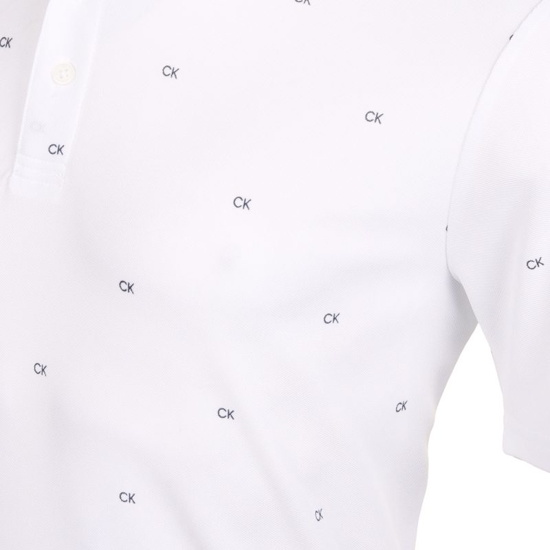 Calvin Klein Golf CK Monogram Shirt CKMS24882 White 3