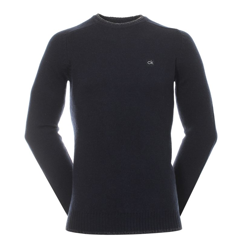 Calvin Klein Golf Chunky Crew Neck Sweater CKMA21529 Navy 1