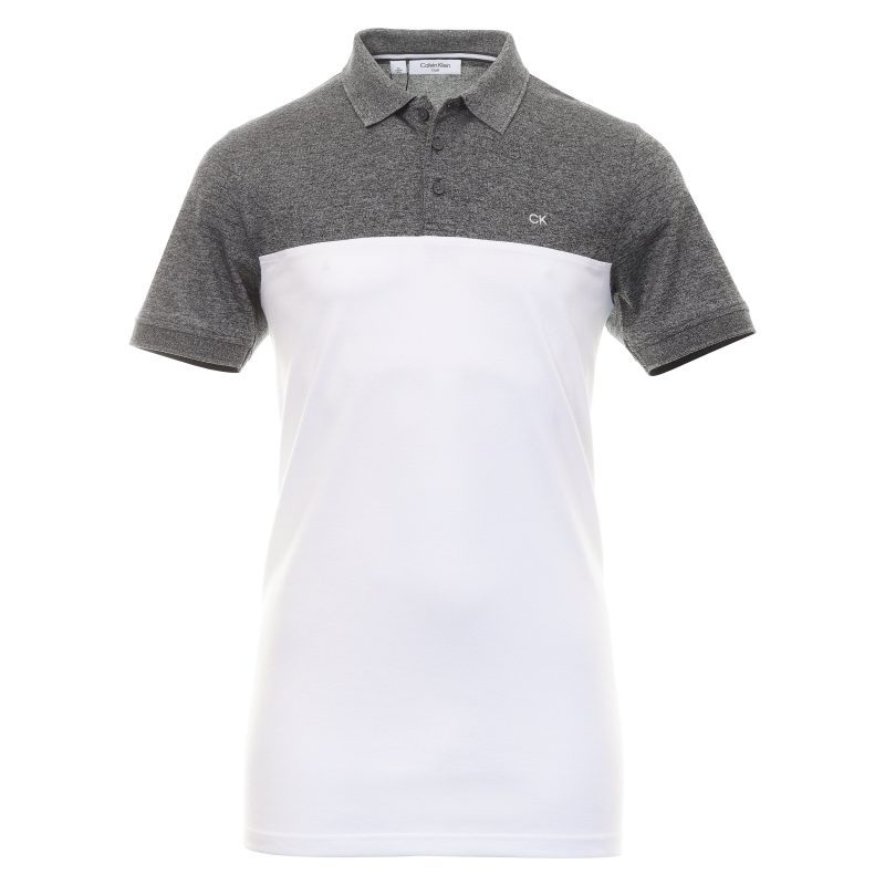 Calvin Klein Golf Colour Block Shirt C9690 C.Marl White 1