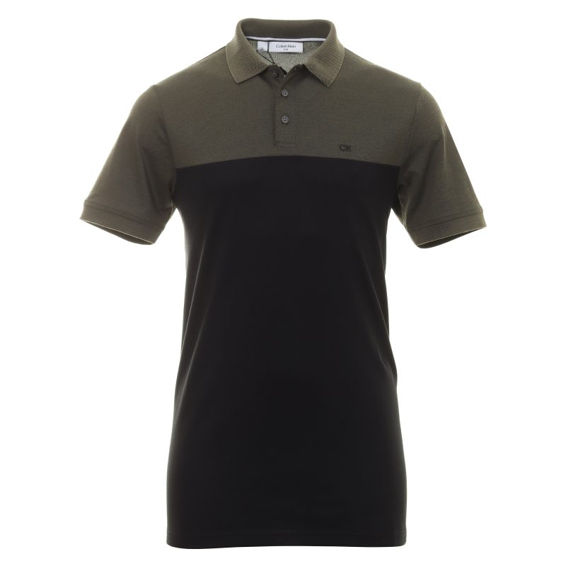 Calvin Klein Golf Colour Block Shirt C9690 O.Marl Black 1