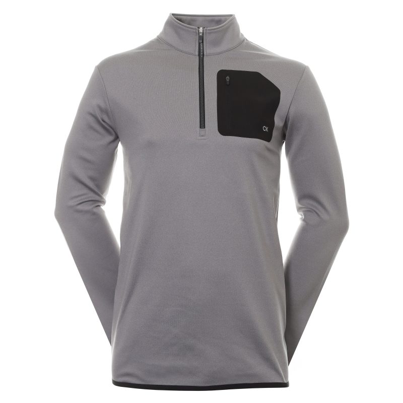 Calvin Klein Golf Delta Half Zip C9777 Silver Marl 1