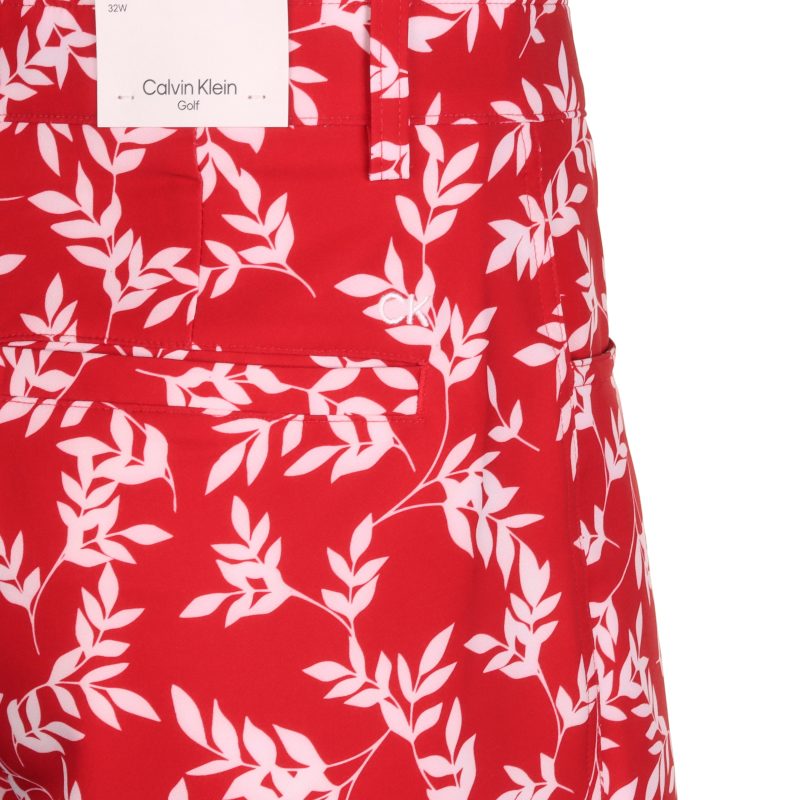 Calvin Klein Golf Genius Printed Shorts CKMS24894 Red White 3