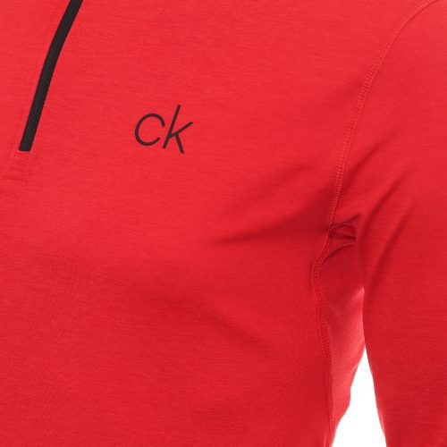 Calvin Klein Golf Newport Half Zip C9355 Powder Red Marl 3