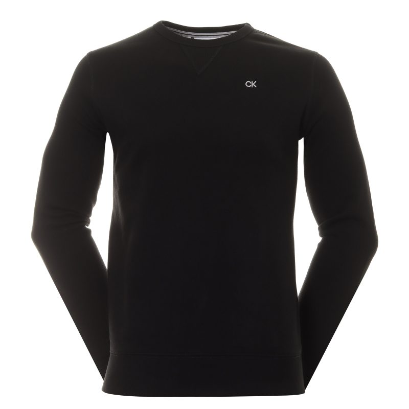 Calvin Klein Golf Ohio Crew Neck Sweater C9693 Black 1