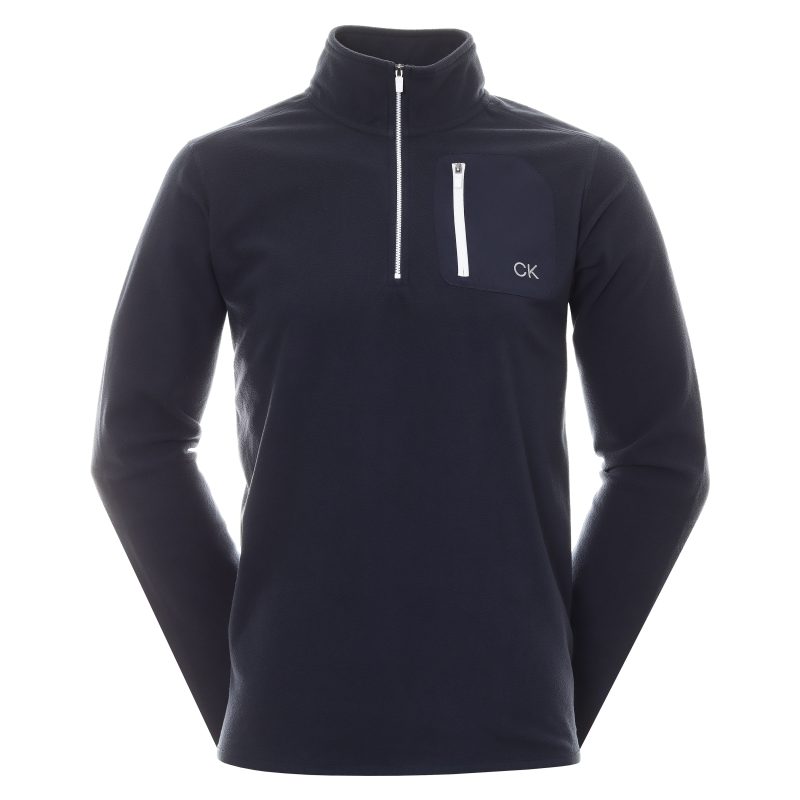 Calvin Klein Golf Planet Fleece 1 4 Zip C9688 Navy 1