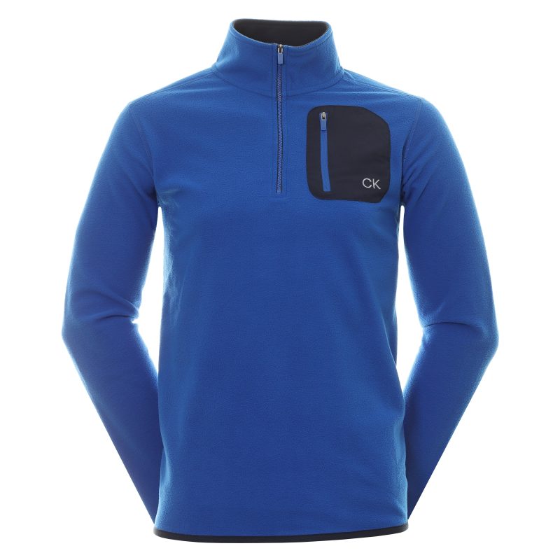 Calvin Klein Golf Planet Fleece 1 4 Zip C9688 Royal 1