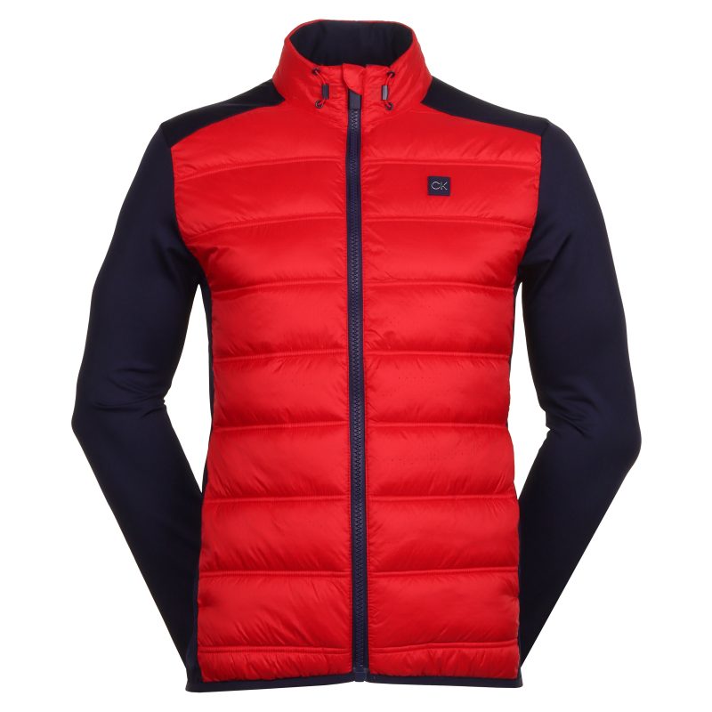 Calvin Klein Golf Rangewood Hybrid Full Zip CKMS24891 Evening Blue Red 1