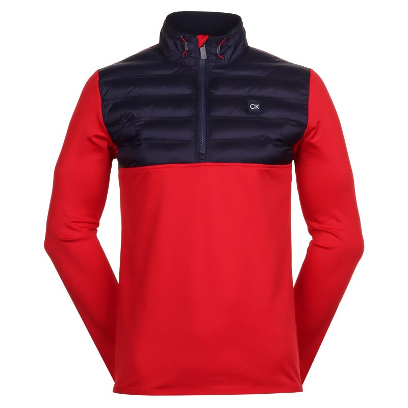 Calvin Klein Golf Rangewood Hybrid Half Zip CKMS24890 Red 1