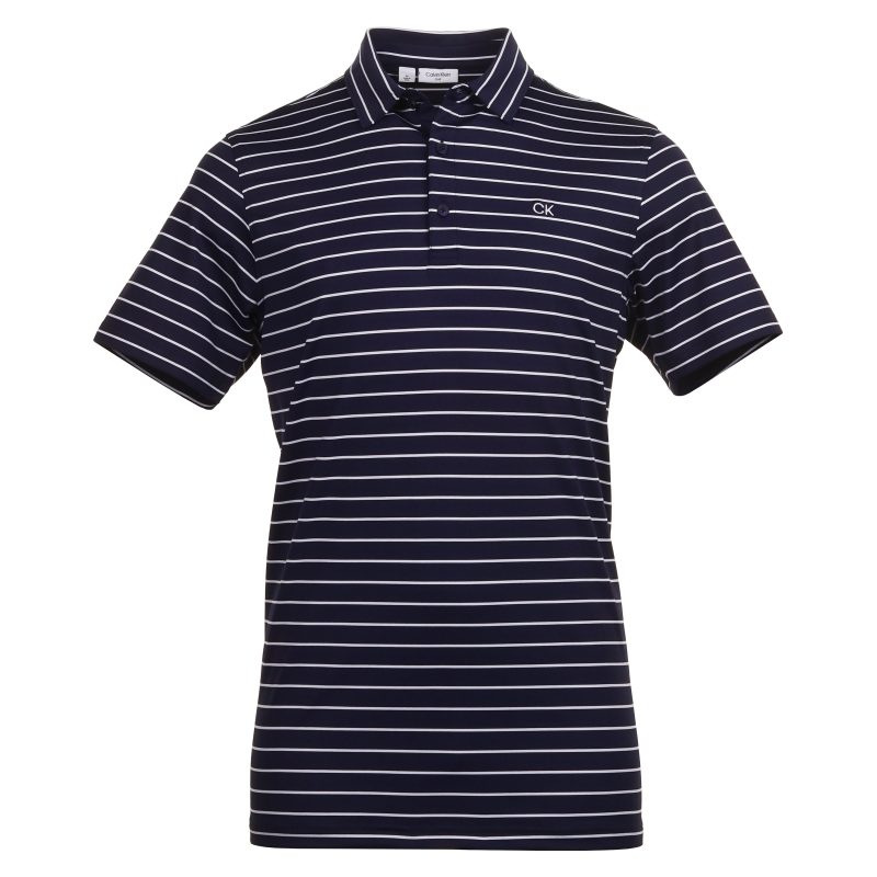 Calvin Klein Golf Silverstone Shirt CKMS24887 Evening Blue White 1