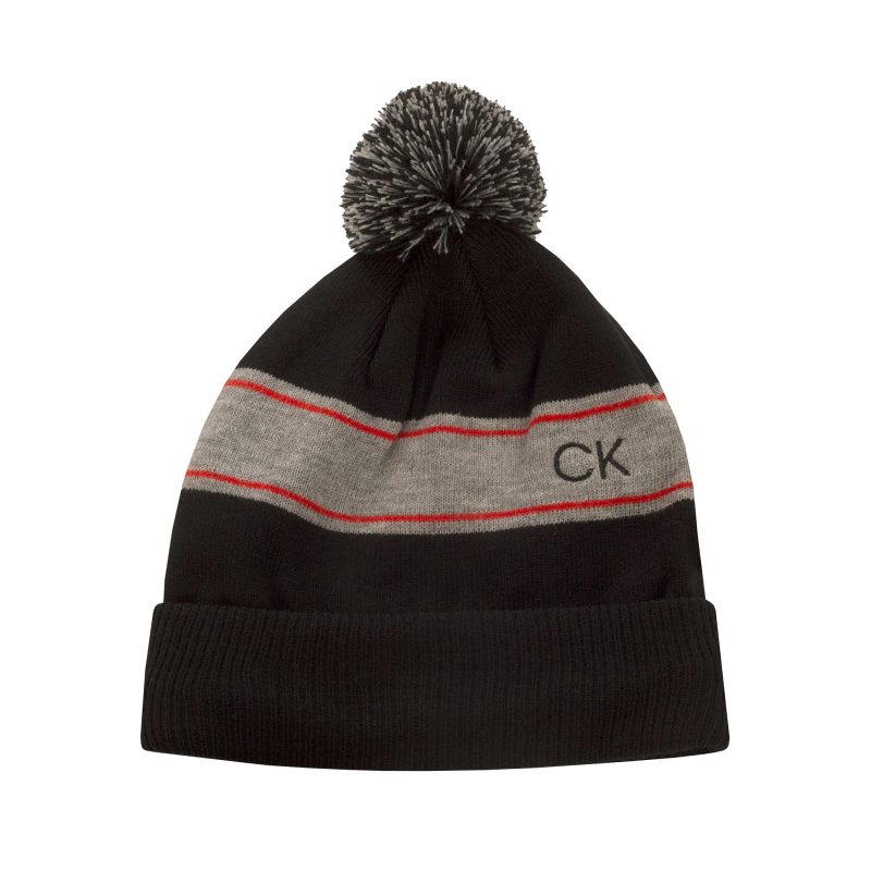 Calvin Klein Golf Stripe Beanie CKMA23828 Black 1