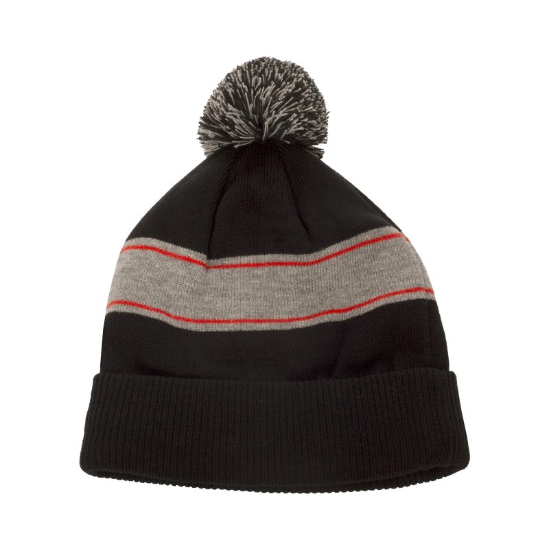 Calvin Klein Golf Stripe Beanie CKMA23828 Black 2