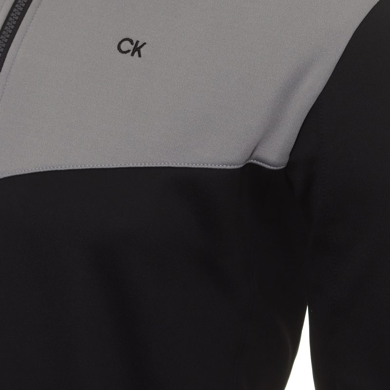 Calvin Klein Golf Traverse Half Zip C9778 Grey Black 3