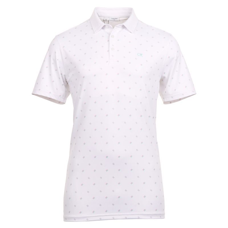 Calvin Klein Golf Treble Strike Print Shirt CKMS24883 White 1