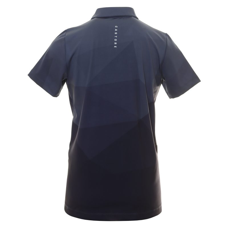 Castore Printed Golf Polo Shirt CMA30363 Navy 2