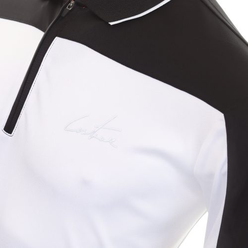 Couture Club Golf Panelled 1 4 Shirt TCCM1977 Black White 3