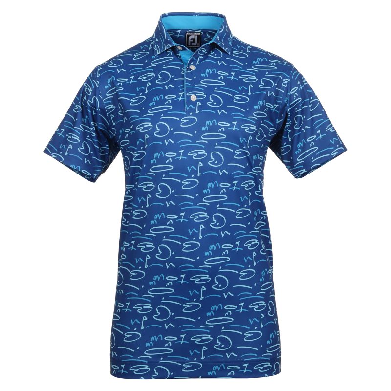 FootJoy Golf Course Doodle Pique Golf Shirt 81581 1