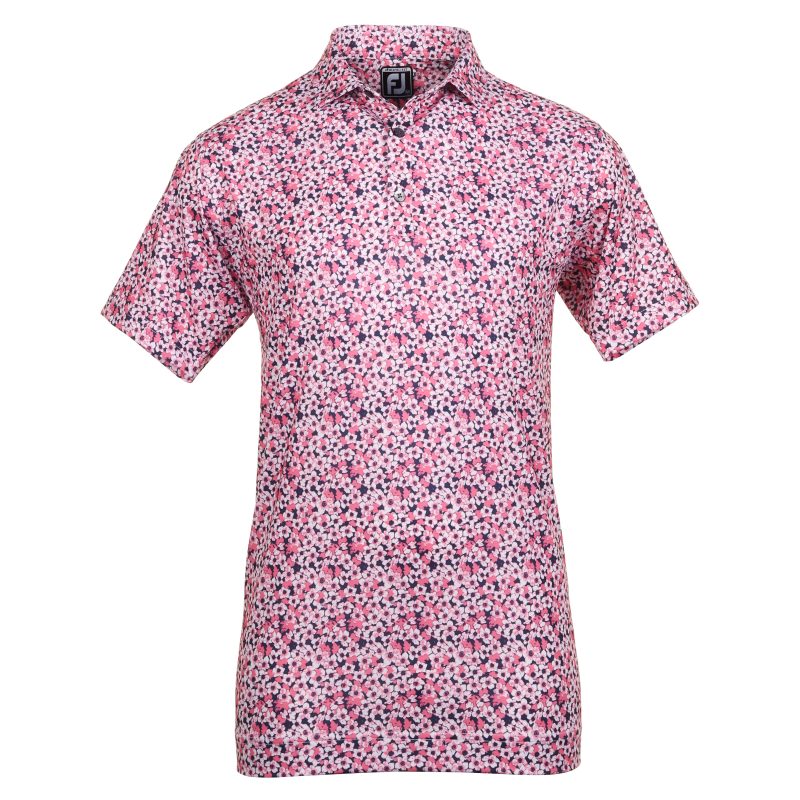 FootJoy Primrose Print Lisle Golf Shirt 81568 1