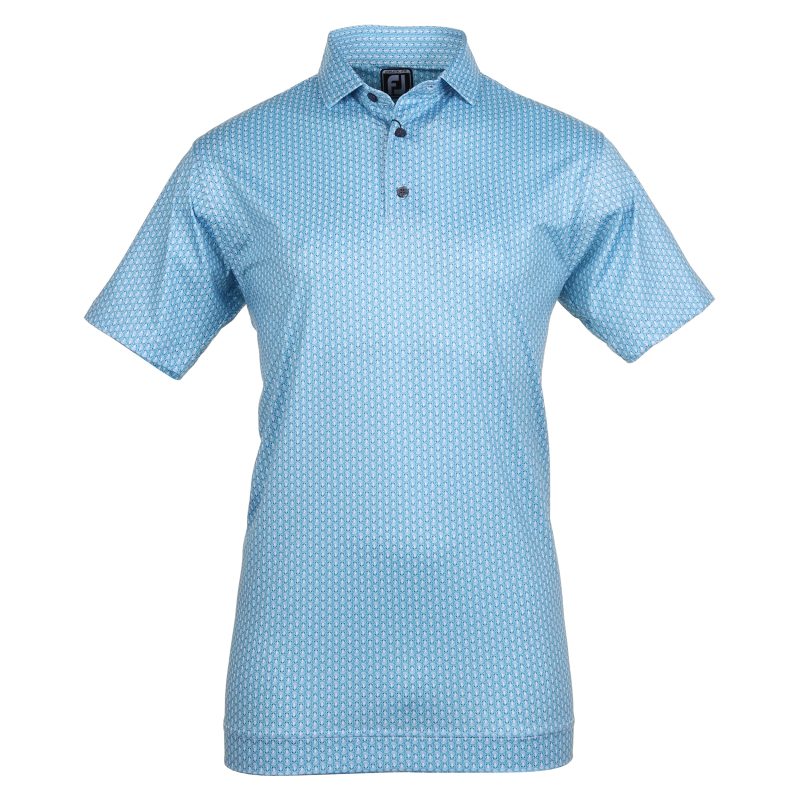 FootJoy Scallop Shell Foulard Lisle Golf Shirt 81578 1