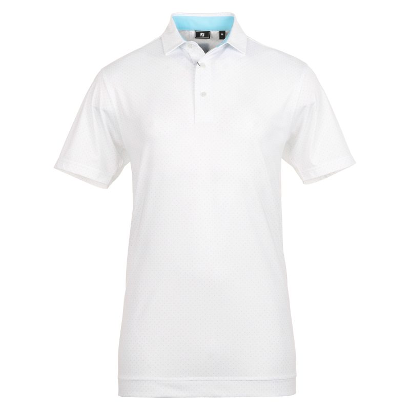 FootJoy Stretch Dot Print Lisle Golf Shirt 81674 1