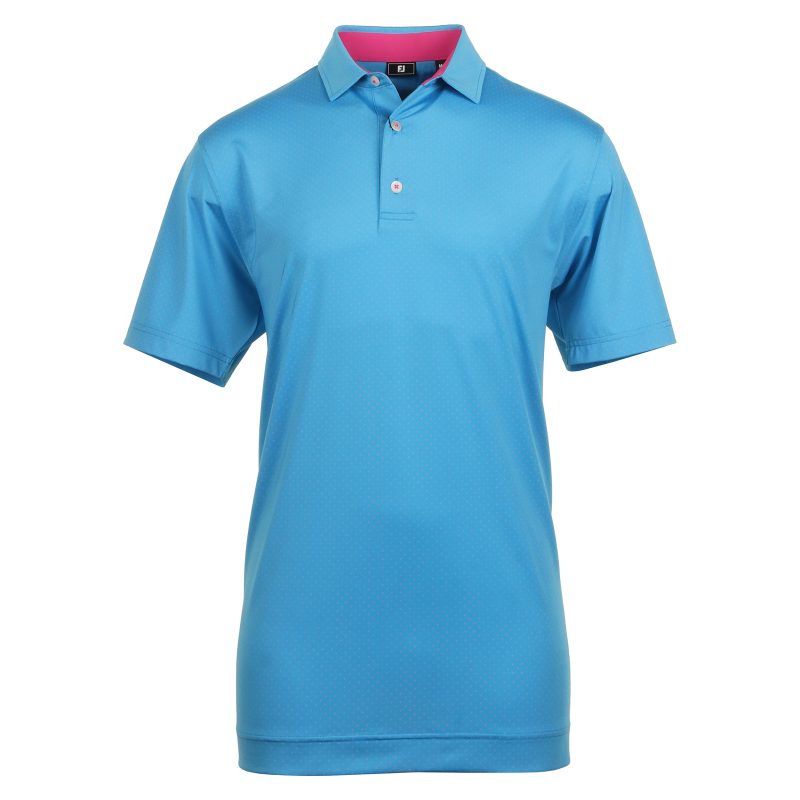 FootJoy Stretch Dot Print Lisle Golf Shirt 81678 1