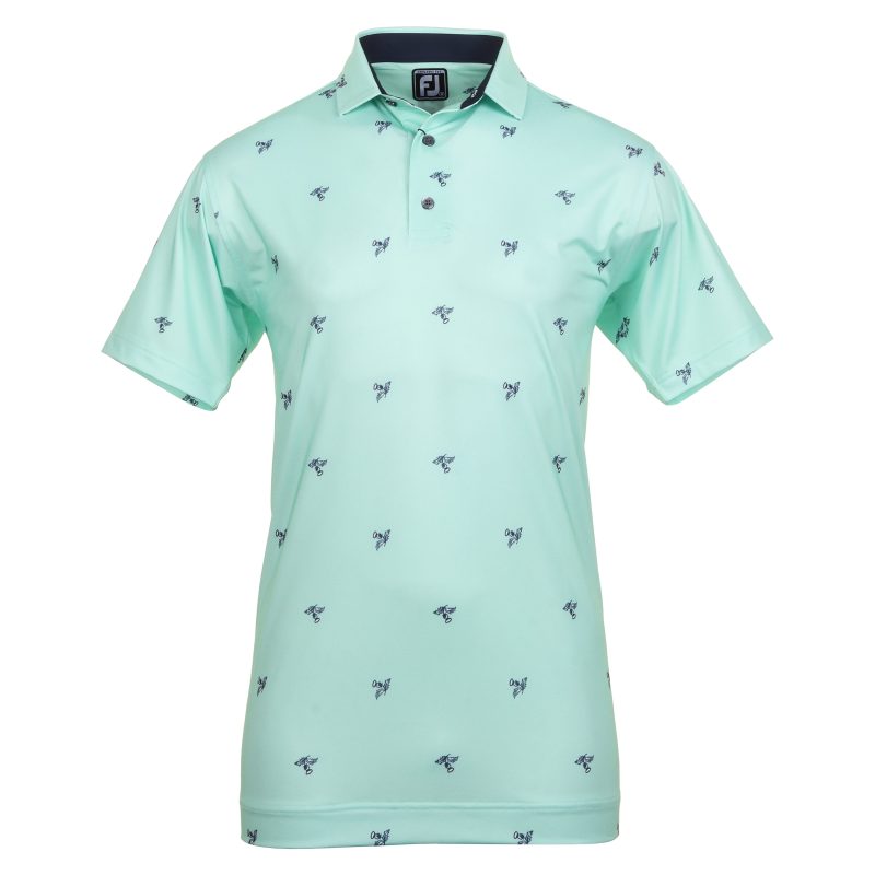 FootJoy Thistle Print Lisle Golf Shirt 80888 1