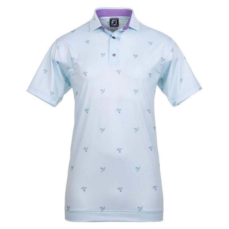 FootJoy Thistle Print Lisle Golf Shirt 80889 1