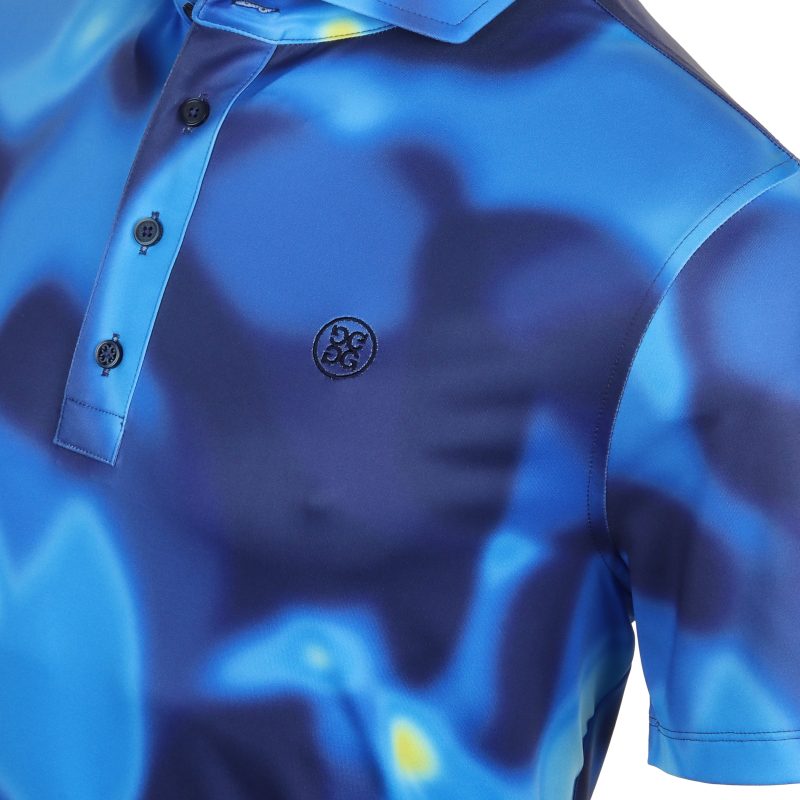 G FORE Bokeh Blur Tech Jersey Polo GMP000049 Blue Multi 3