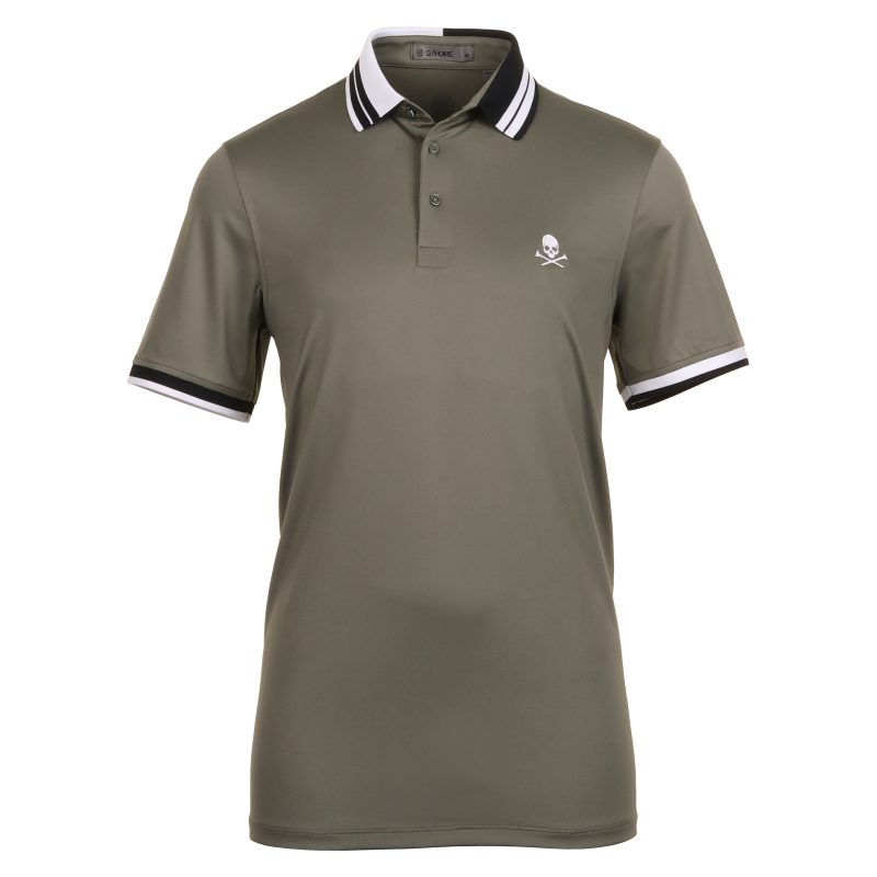 G FORE Contrast Rib Tech Jersey Polo GMP000011 Isle 1