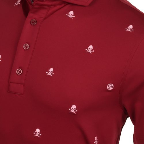 G FORE Embroidered Tech Jersey Polo GMP000008 Rhubarb 3