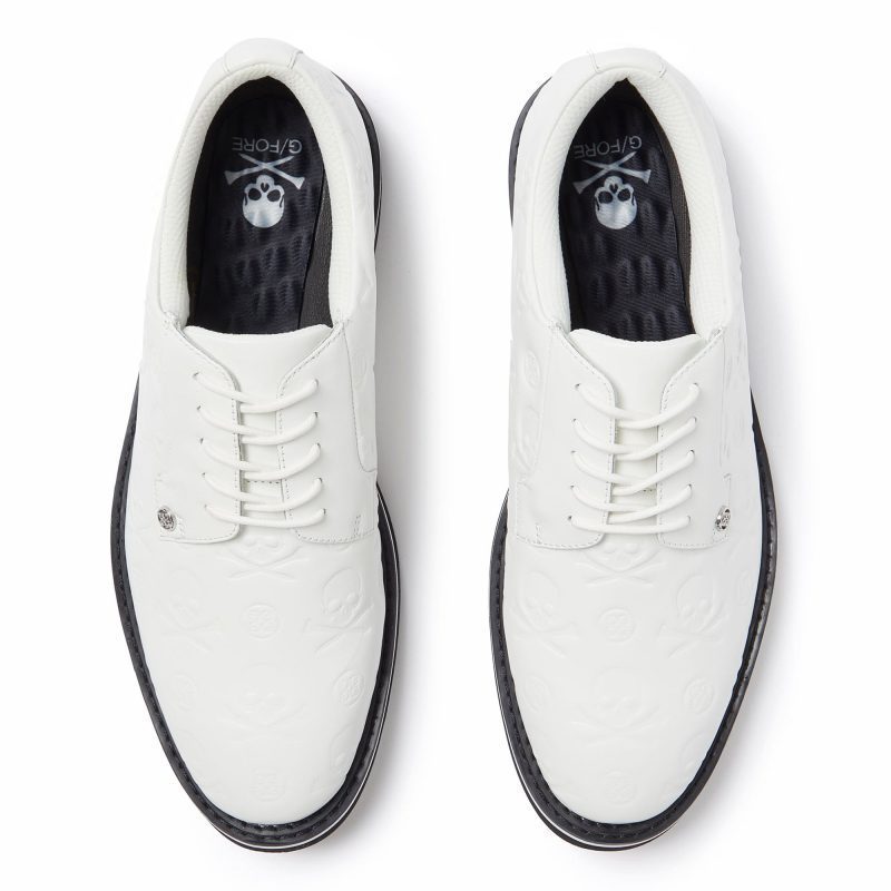 G FORE Gallivanter Debossed Leather Golf Shoes GMF000003 Snow Onyx 3