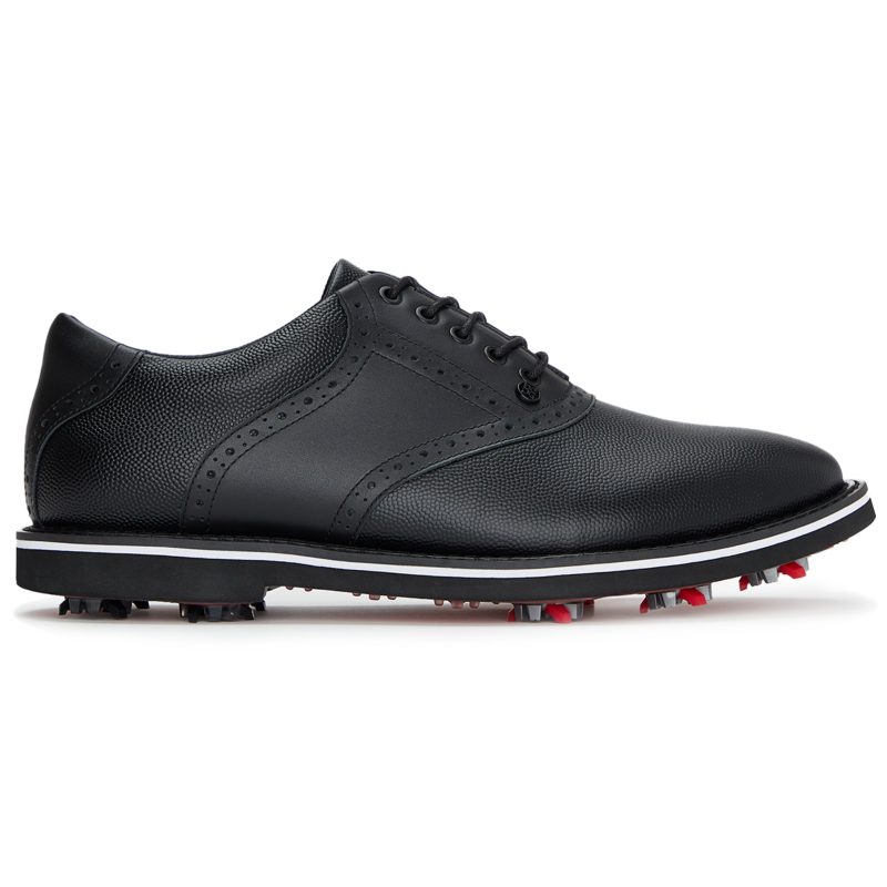 G FORE Gallivanter G Lock Pebble Leather Saddle Golf Shoes GMF000061 Onyx 1