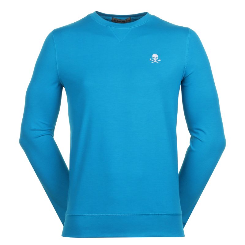 G FORE Luxe Crew Neck Mid Layer GMM000007 Catalina 1