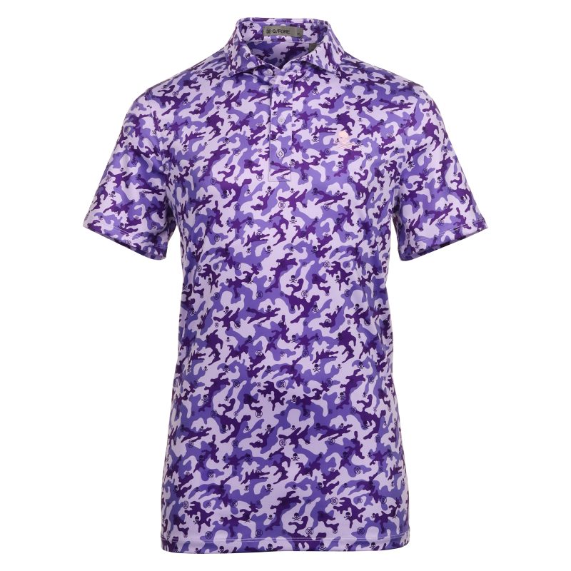 G FORE Mapped Icon Camo Tech Jersey Polo GMP000001 Aura 1