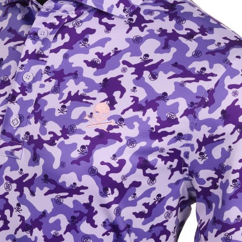 G FORE Mapped Icon Camo Tech Jersey Polo GMP000001 Aura 3