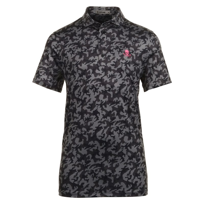 G FORE Mapped Icon Camo Tech Jersey Polo GMP000001 Onyx 1