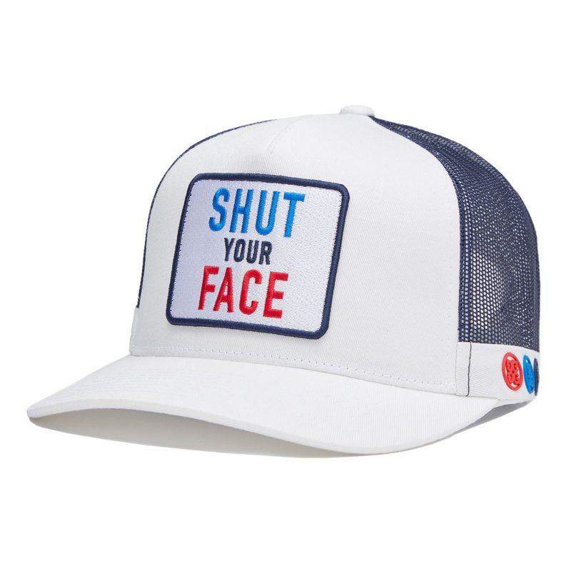 G FORE Shut Your Face Trucker Cap GMH000025 Snow 1