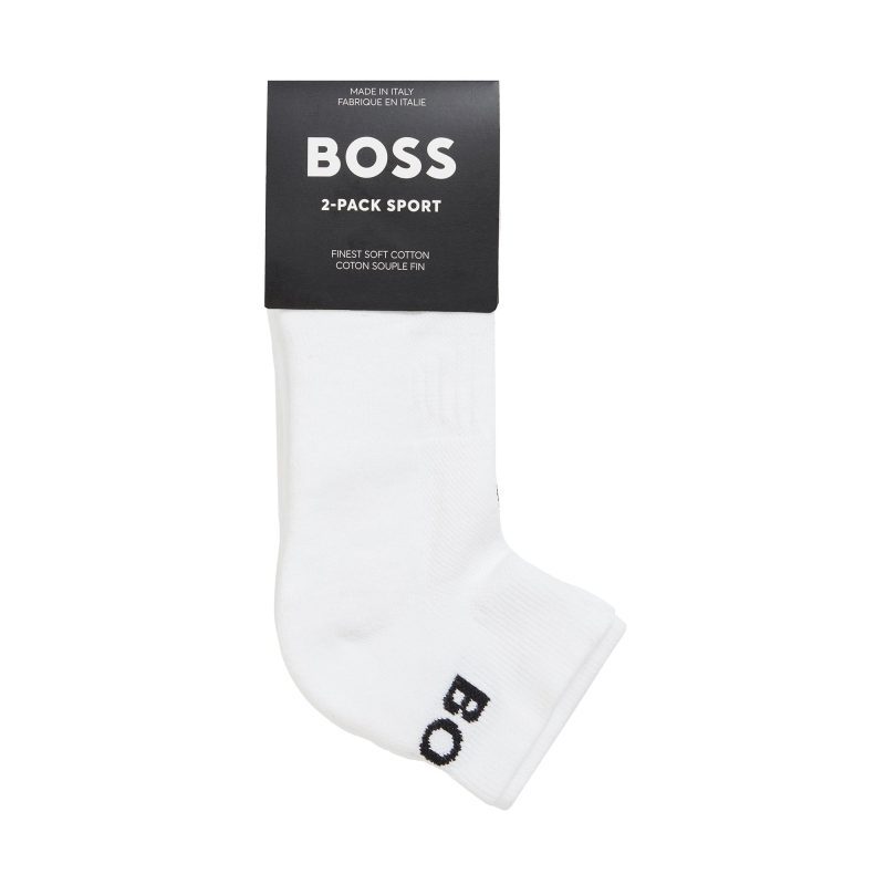 Hugo BOSS 2 Pair AS Sport Ankle Socks 50469859 White 100 2