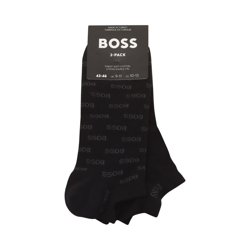 Hugo BOSS 2 Pair Allover Ankle Socks 50477888 001