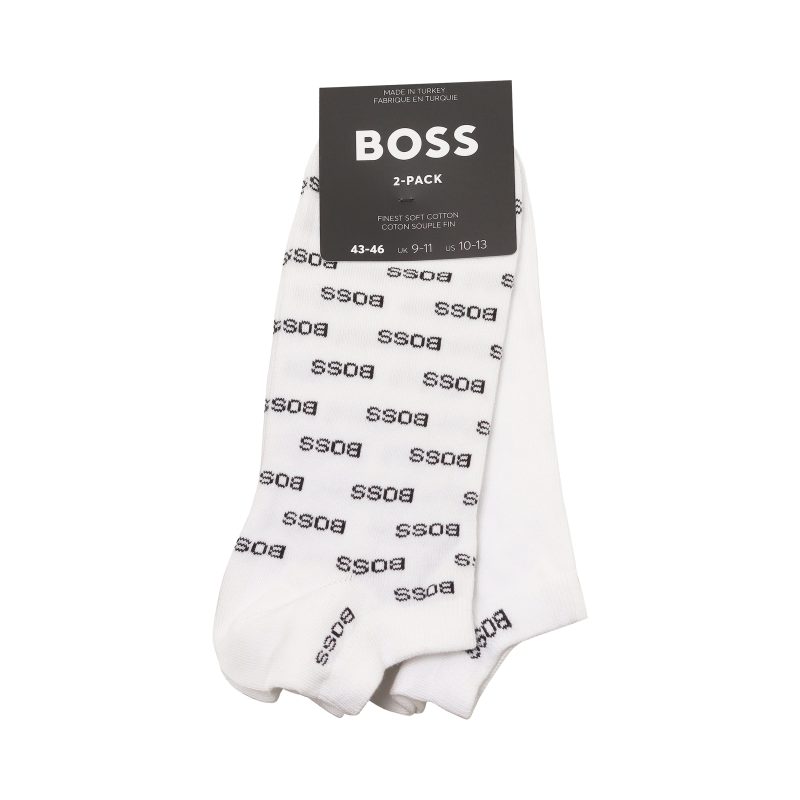 Hugo BOSS 2 Pair Allover Ankle Socks 50477888 100