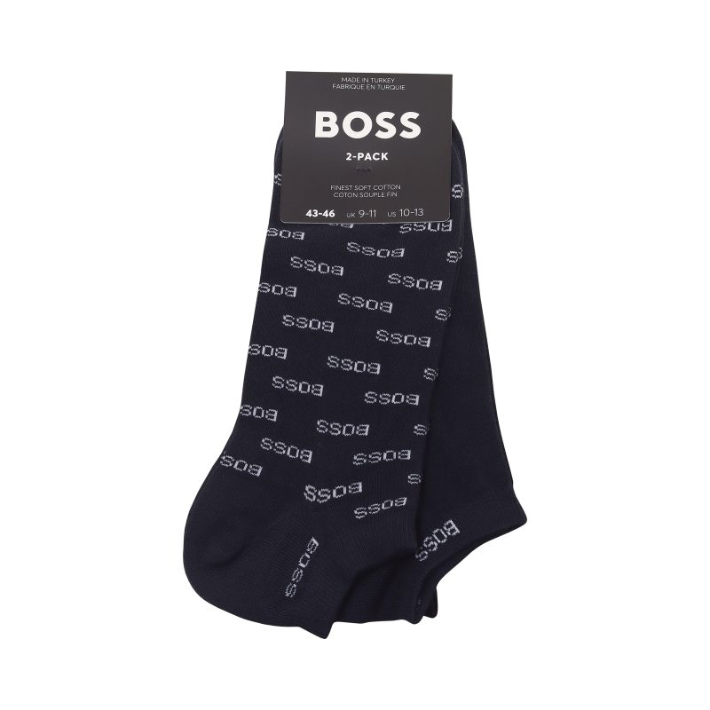 Hugo BOSS 2 Pair Allover Ankle Socks 50477888 401 1