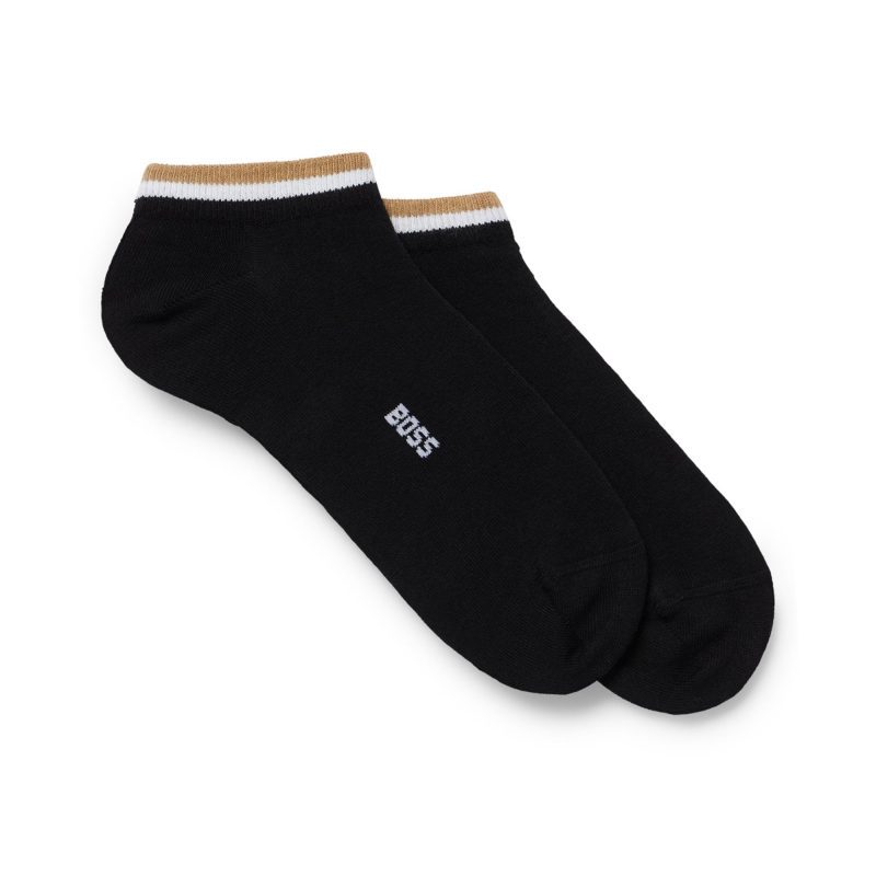 Hugo BOSS 2 Pair Signature Stripe Ankle Socks 50491192 001