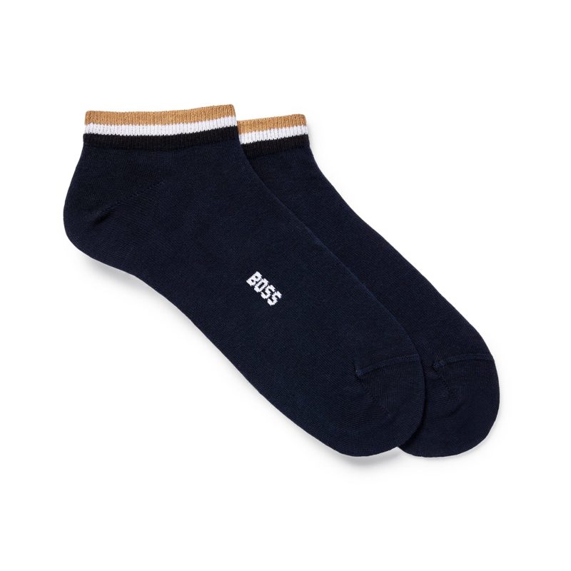 Hugo BOSS 2 Pair Signature Stripe Ankle Socks 50491192 401