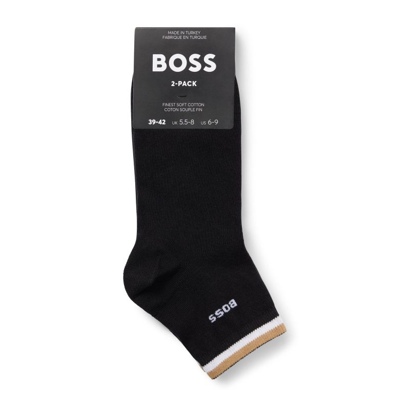 Hugo BOSS 2 Pair Signature Stripe Ankle Socks 50491195 001 2