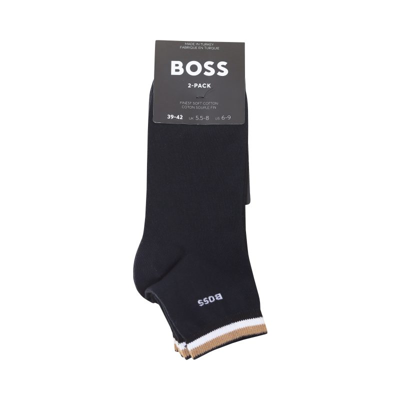 Hugo BOSS 2 Pair Signature Stripe Ankle Socks 50491195 401