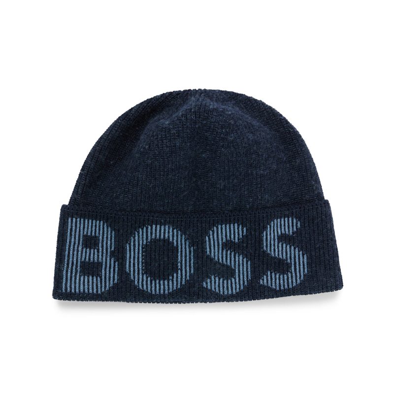 Hugo BOSS Lamico Knitted Beanie Hat 50495296 404 1